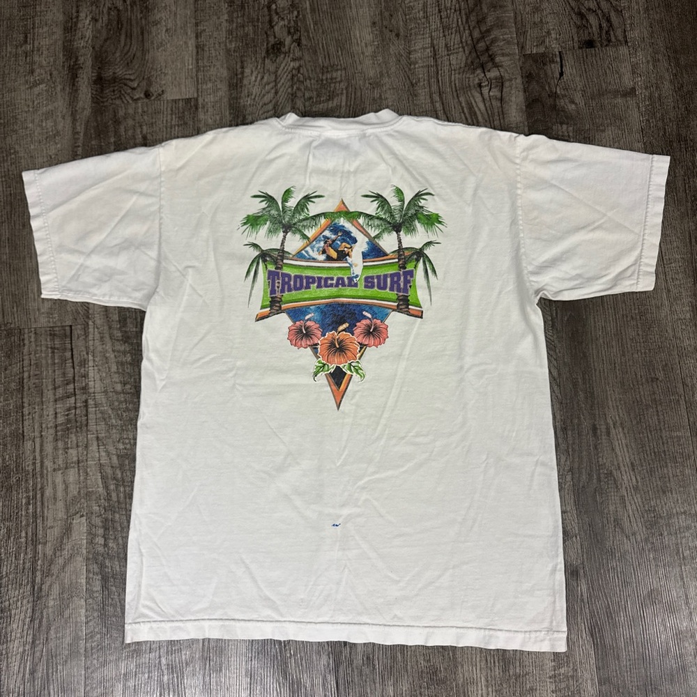 Vintage Towncraft Tropical Surf Graphic T Shirt